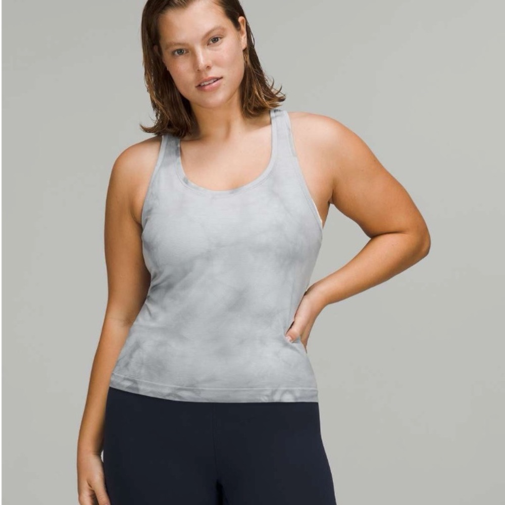 Lululemon Women’s Swiftly Tech Racerback Athletic Tank in Marble Dye Rhino Grey